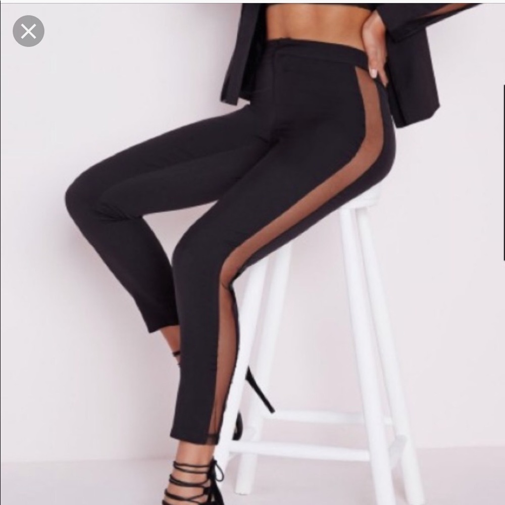 Missguided trousers with Sheer side stripe